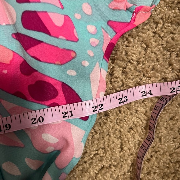 NWT Katie Grace Boutique Kelly Blue Pink Multi Dress Size 2X - Picture 10 of 10